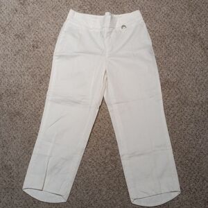 VERSACE SPORT size 42 authentic white 100% cotton pants/capris, $248.00